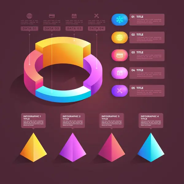 Creatief Realistische Infographic Element Collectie Tools Business Infographic Template Kan — Stockvector