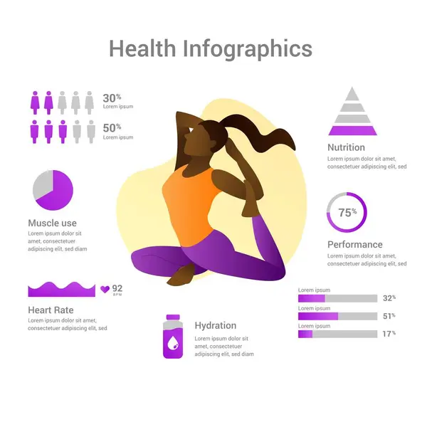 Saúde Moderna Infográfico Elemento Coleção Ferramentas Modelo Infográfico Negócios Pode —  Vetores de Stock