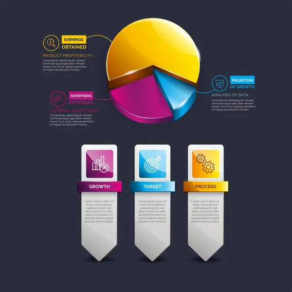 Moderne Infografik Elementsammlung Werkzeuge Business Infografik Vorlage Kann Für Präsentation — Stockvektor