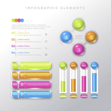 Modern Infographic element koleksiyonu & araçlar iş bilgi şablonu, sunum, web veya iş akışı şeması düzeni için kullanılabilir