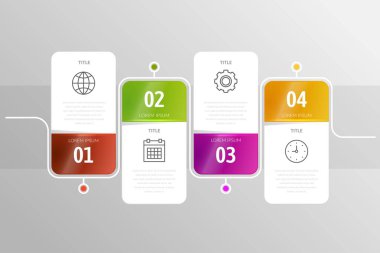 modern bilgi ögeleri ve araçlar iş adımları infografik şablon, sunum, web veya iş akışı şeması için kullanılabilir