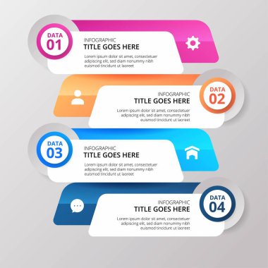 modern bilgi ögeleri ve araçlar iş adımları infografik şablon, sunum, web veya iş akışı şeması için kullanılabilir