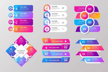 modern bilgi ögeleri ve araçlar iş adımları infografik şablon, sunum, web veya iş akışı şeması için kullanılabilir