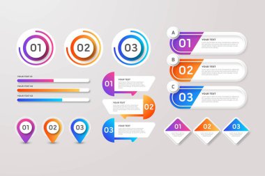 modern bilgi ögeleri ve araçlar iş adımları infografik şablon, sunum, web veya iş akışı şeması için kullanılabilir