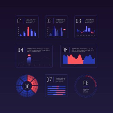 modern bilgi ögeleri ve araçlar iş adımları infografik şablon, sunum, web veya iş akışı şeması için kullanılabilir