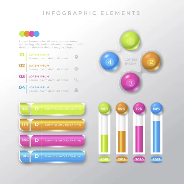 Moderne Infographic Element Collectie Tools Business Infographic Template Kan Worden — Stockvector
