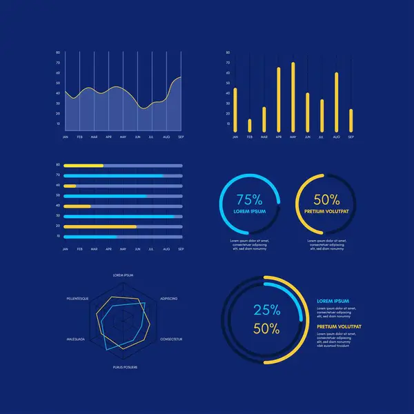 Nowoczesne Elementy Infograficzne Narzędzia Biznesowe Kroki Szablon Infograficzny Może Być — Wektor stockowy