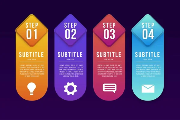Modern Infographic Elements Tools Business Steps Infographic Template Can Used — Stock Vector
