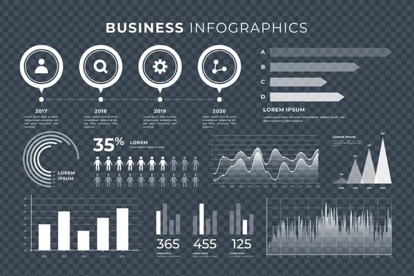 Moderní Infographic Element Kolekce Nástroje Business Infographic Šablona Lze Použít — Stockový vektor