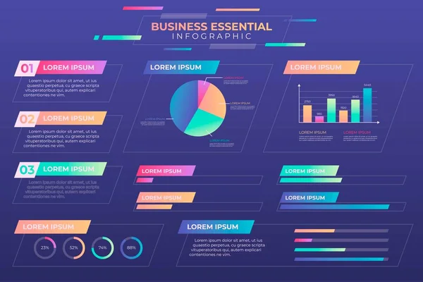 Nowoczesny Zbiór Elementów Infograficznych Narzędzia Biznesowe Szablon Infograficzny Może Być — Wektor stockowy