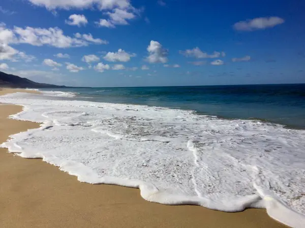 sea waves on the beach of Cofete, Fuerteventura