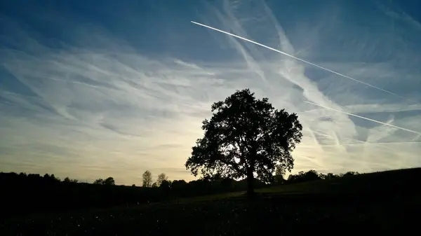 Akşam gökyüzü zıtlıklarla