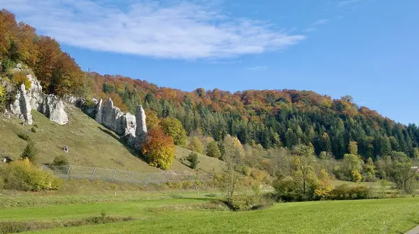 Swabian Alblerinde güzel Lautertal, Baden Wrttemberg