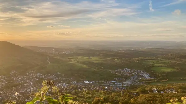 Swabian Alblerinde gün batımı