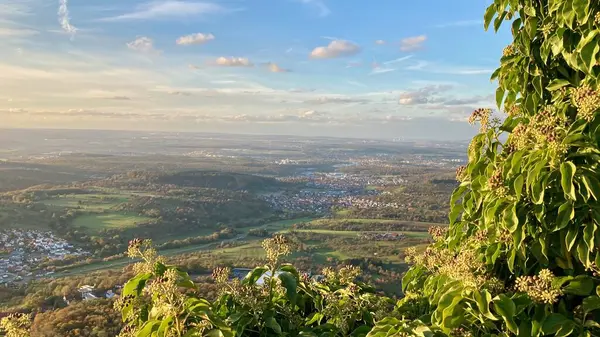Swabian Alb 'den muhteşem dağ manzarası