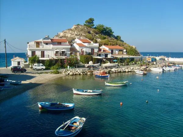 Samos adasında güzel bir manzara 