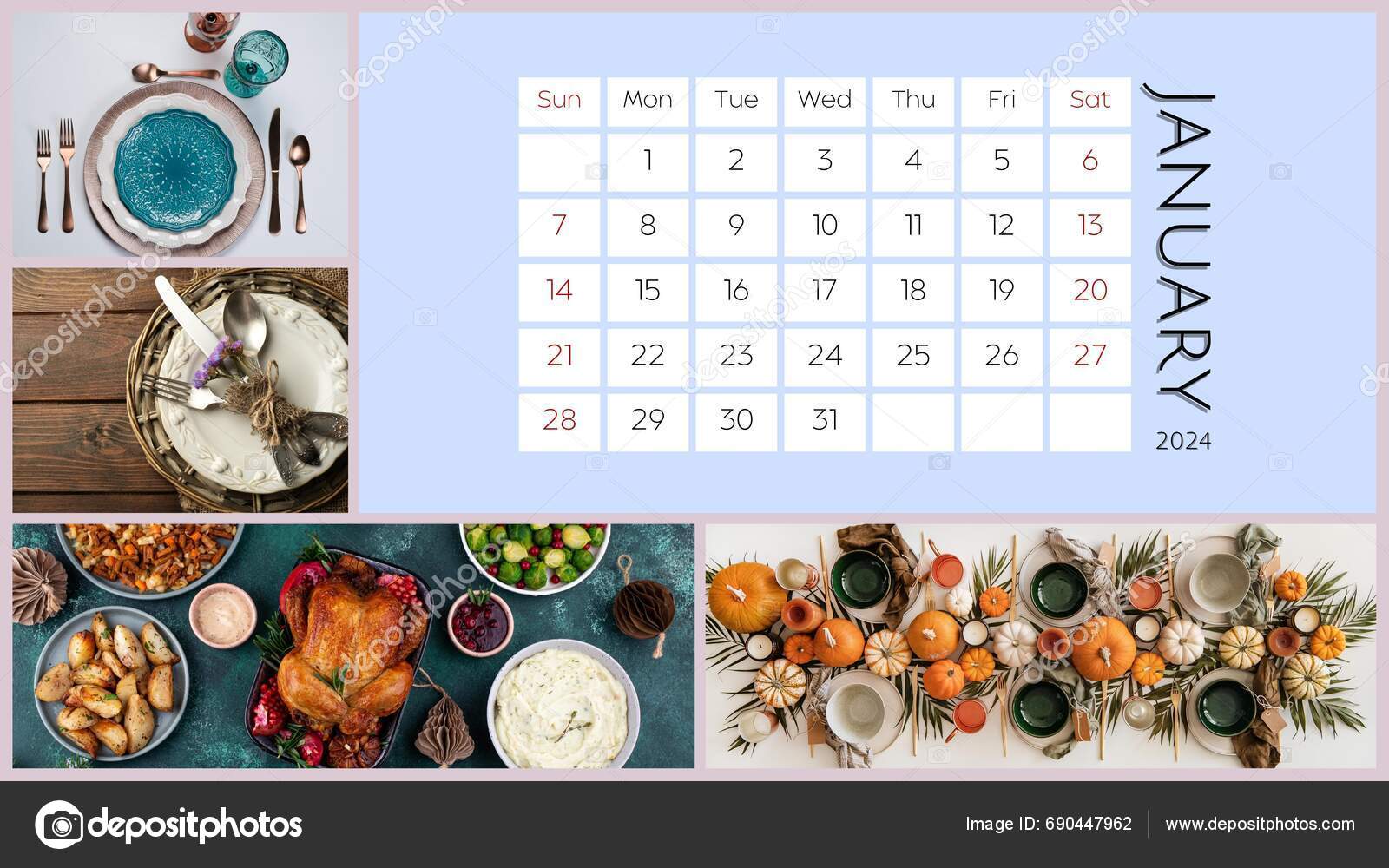 Calendar 2024 Table Setting Food Pages Stock Photo By Georgii62707   Depositphotos 690447962 Stock Photo Calendar 2024 Table Setting Food 