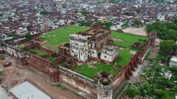 Αεροφωτογραφία Του Παλιού Πληθυσμού Και Των Ιστορικών Κτιρίων Στο Sheikhupura — Αρχείο Βίντεο