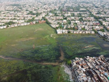 Pakistan 'ın Lahor şehrinde Bahriye' nin yüksek açılı yerleşim alanı