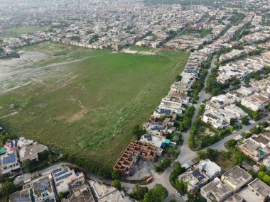 Pakistan 'ın Lahor şehrinde Bahriye' nin yüksek açılı yerleşim alanı