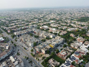 Pakistan 'ın Lahor şehrinde Bahriye' nin yüksek açılı yerleşim alanı