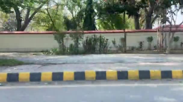 Mart 2024 Büyük Şehir Lahore Pakistan Ana Yola Çıkan Otobüsten — Stok video