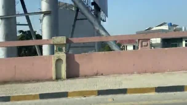 Mart 2024 Büyük Şehir Lahore Pakistan Ana Yola Çıkan Otobüsten — Stok video