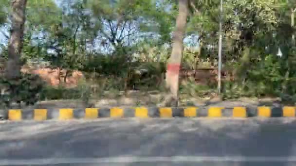 View Kasur Road Traffic Market Journey Personal Car Road Lahore — Stock Video