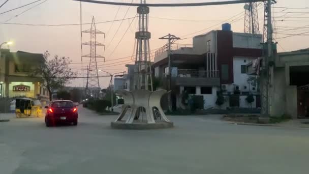 Straßenansicht Eines Stadtverkehrs Lahore Pakistan März 2024 — Stockvideo