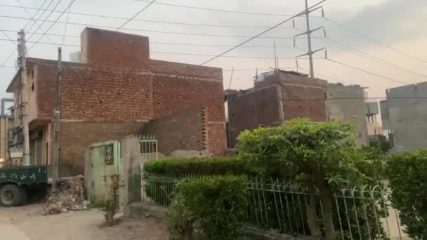 Cestování Vesnici Postranní Silnici Vidět Zemědělskou Oblast Lahore Pákistán Března — Stock video