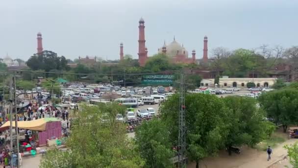 Hoge Hoek Uitzicht Openbaar Park Van Lahore Pakistan April 2024 — Stockvideo