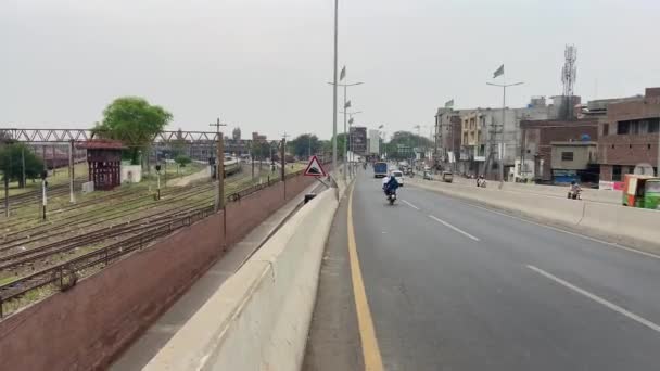 Μεταφορές Και Αστική Κυκλοφορία Στη Μεγάλη Πόλη Λαχόρη Πακιστάν Στις — Αρχείο Βίντεο