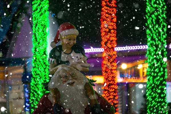 karlı bir kış sahnesi