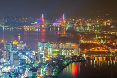 Busan, Güney Kore gece görüşü