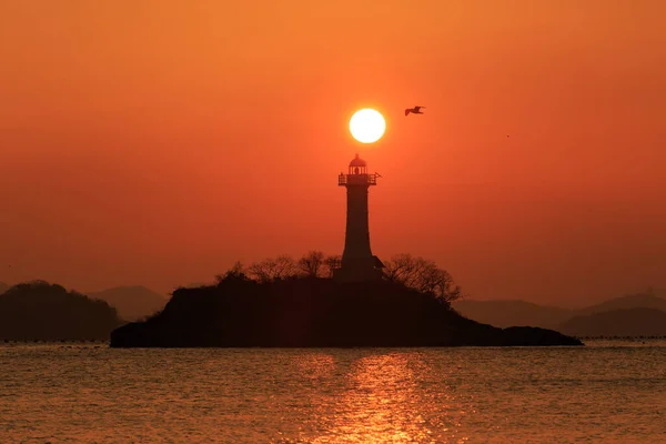 Masan Kore Deki Sagungdumi Limanı Nda Güneşin Doğuşu — Stok fotoğraf