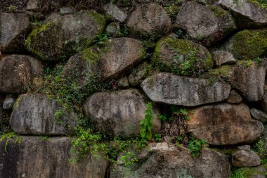 Eski model tuğla duvarın arka planı