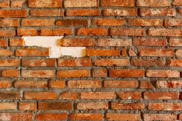 Eski model tuğla duvarın arka planı