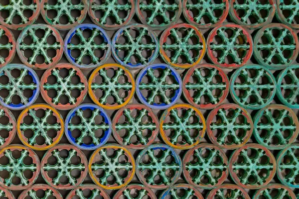 Geleneksel Kore tapınağı parmaklıklarının deseni.