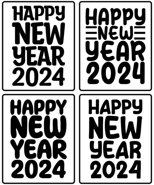 Happy New Yerk 2024 Shirt Design — Image vectorielle