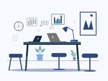 Ofis Vektörleri İllüstrasyon tasarımı, ofis dolabı, okul, sandalyeler, kitaplık, çizgi film, vektörler, illüstrasyon tasarımı.,