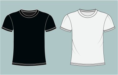 Boş uzun kollu tişört şablon vektör tasarımı ve t-shirt model tasarımı