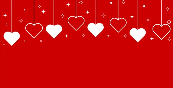 Valentines Day Background Banner Border Isolated Vector Illustration Design — Stock Photo, Image