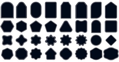 Büyük bir vektör karton hediye kartı seti isim kartı, indirim etiketi, Kraft kağıdı veya hediye paketi için karton etiket,