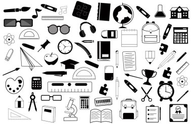 Okula Dönüş, vektör çizimi