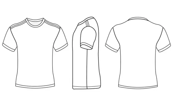 Şablon için beyaz tişört ön ve arka VECTOR DESIGN