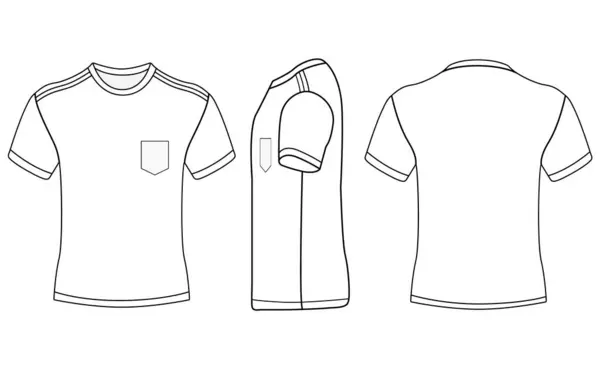 Şablon için beyaz tişört ön ve arka VECTOR DESIGN