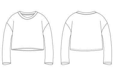 Kadın kapüşonlu, sweatshirt, kazak vektör şablonu gri bir arka plan tasarımında izole edilmiş.