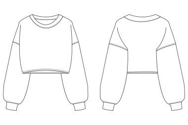 Kadın kapüşonlu, sweatshirt, kazak vektör şablonu gri bir arka plan tasarımında izole edilmiş.
