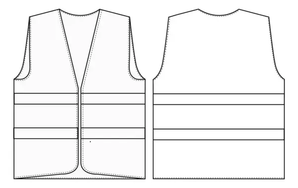 Yansıtıcı yelek güvenlik önlüğü illüstrasyon taslak tasviri İşçiler için yansıtıcı yelek ve ceket sembolü