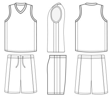 Yazı tipi ve arkası basketbol forması tasarımı. Jersey sepeti.